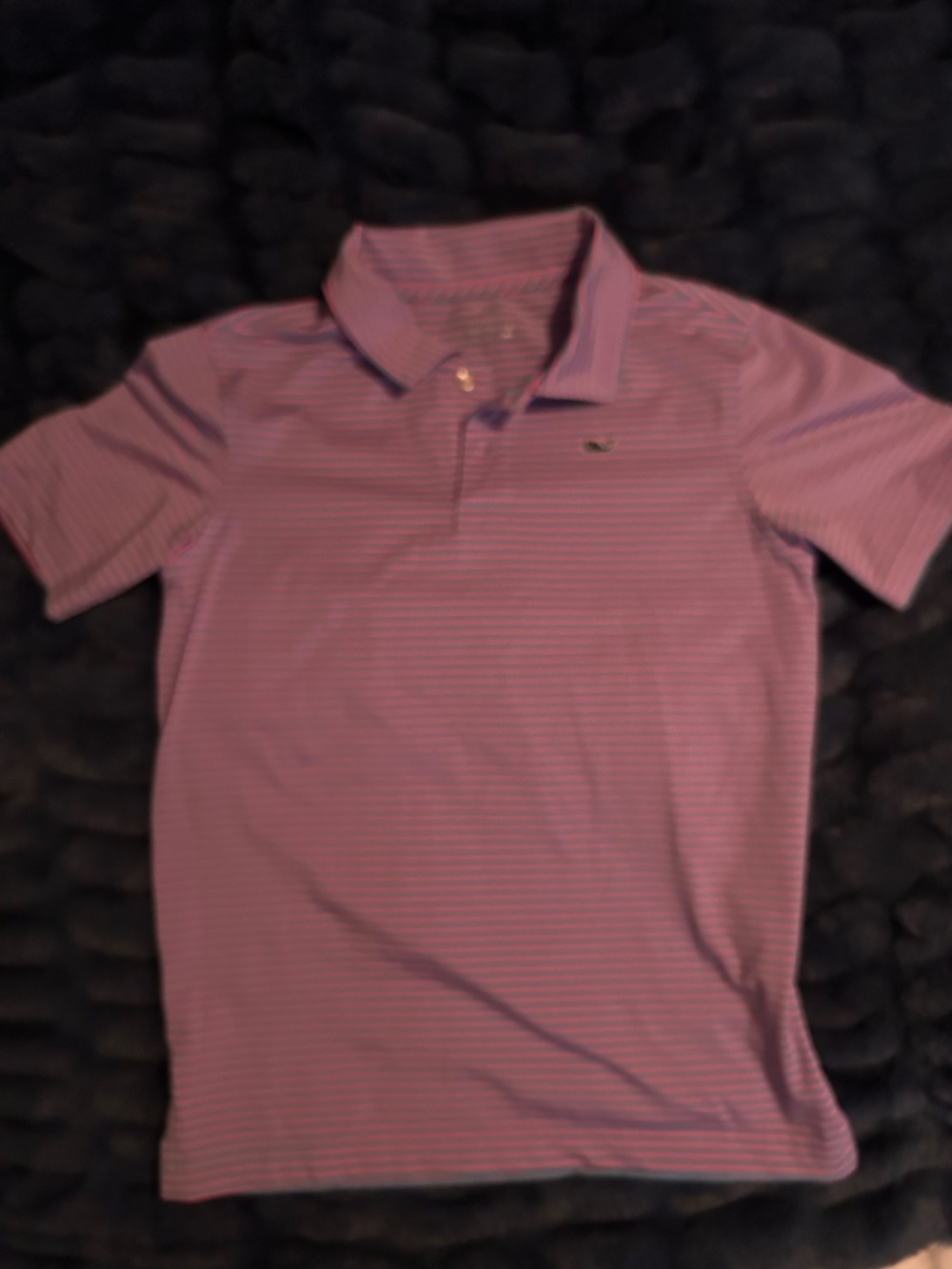 Youth Vineyard Vines Pink/blue Bradley Stripe Polo Shirt youth Small